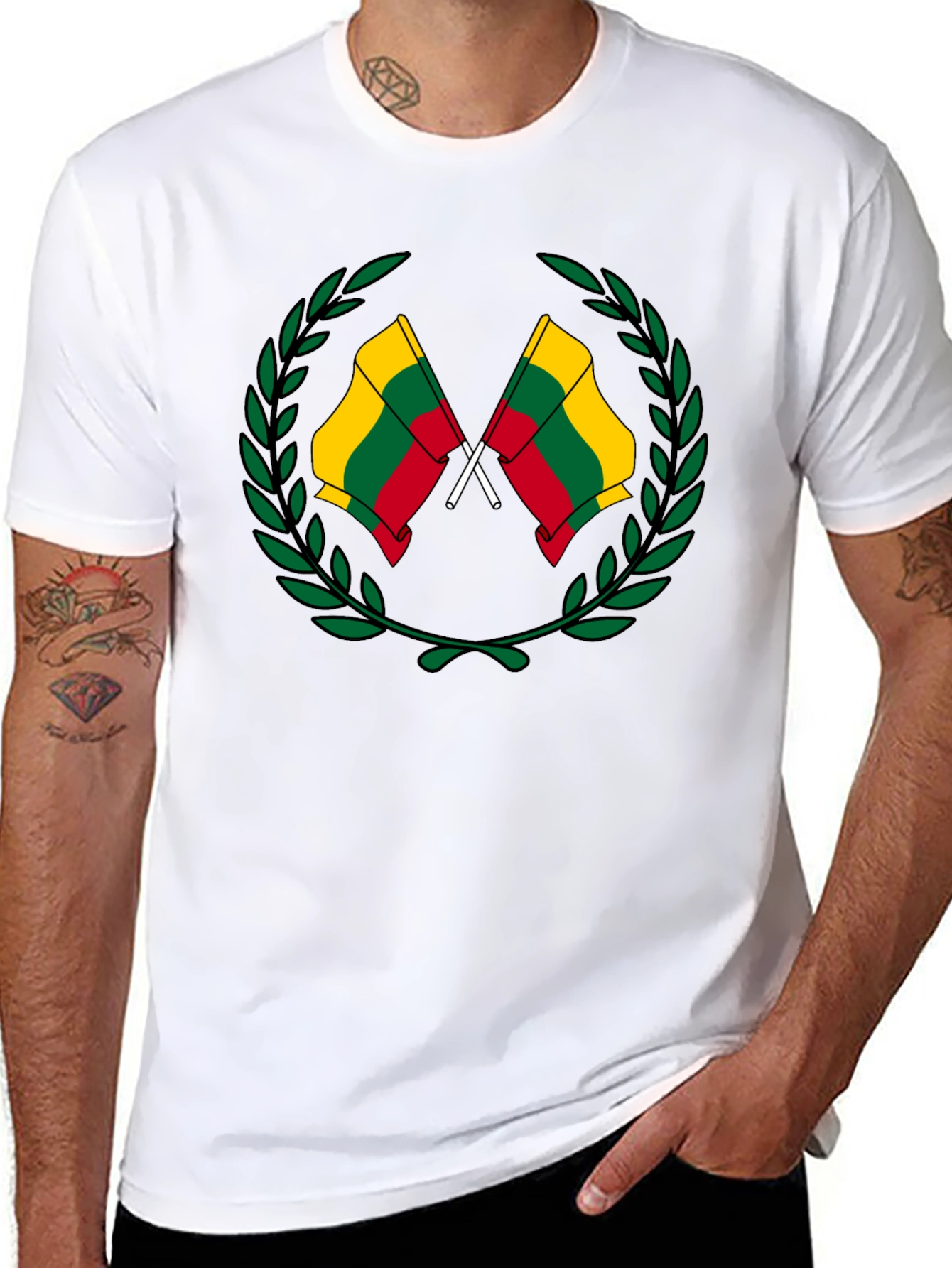 Lithuanian Flag T-Shirt - Black Graphic Tee