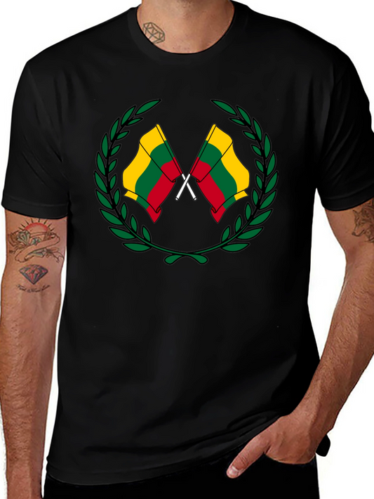 Lithuanian Flag T-Shirt - Black Graphic Tee