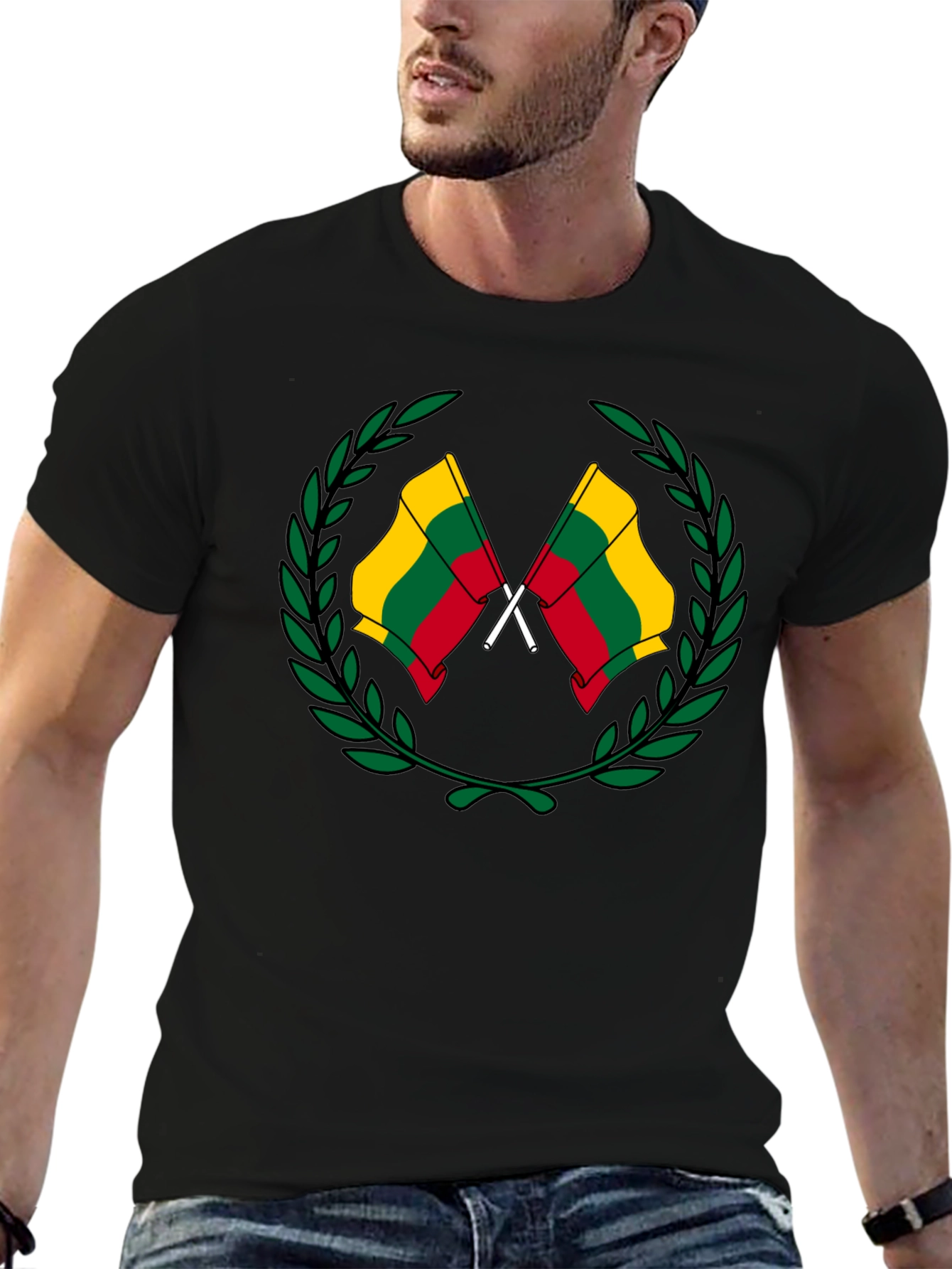 Lithuanian Flag T-Shirt - Black Graphic Tee