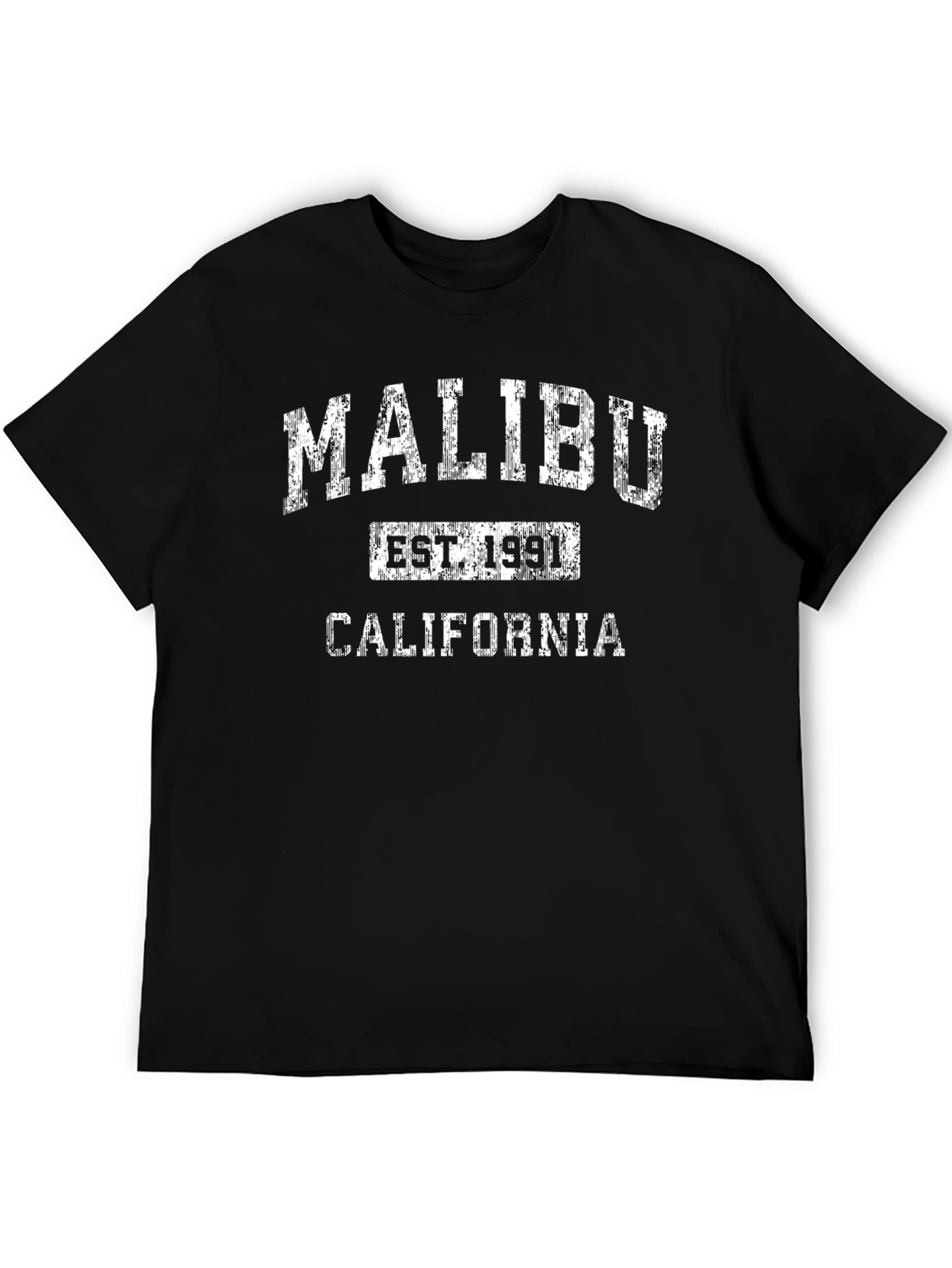 Malibu California EST 1991 Black T-Shirt