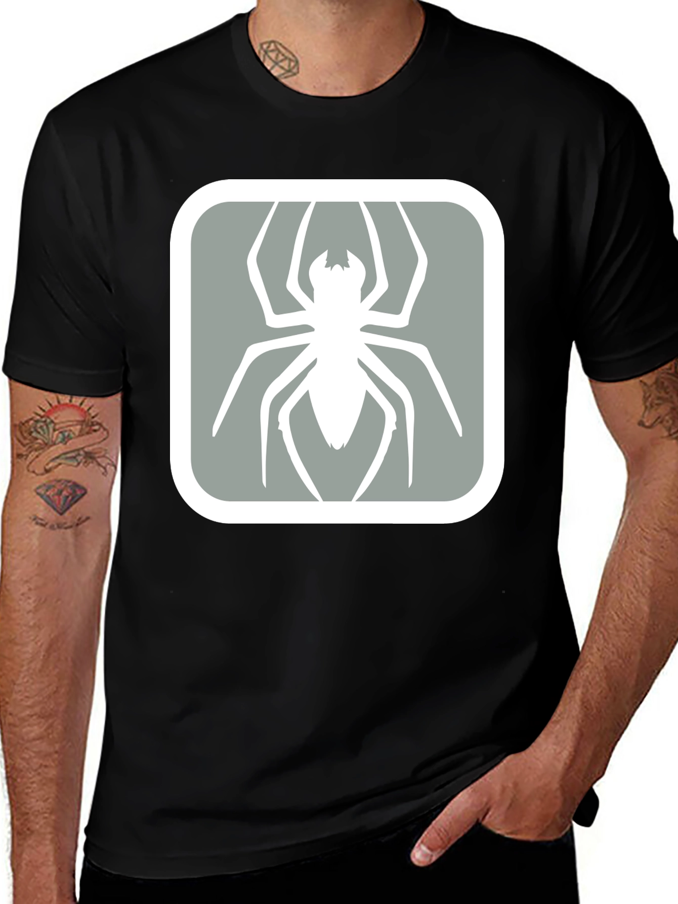 Spider Graphic T-Shirt - Cool Black Tee