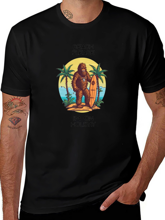 Beach Please T-Shirt: Holiday Sasquatch