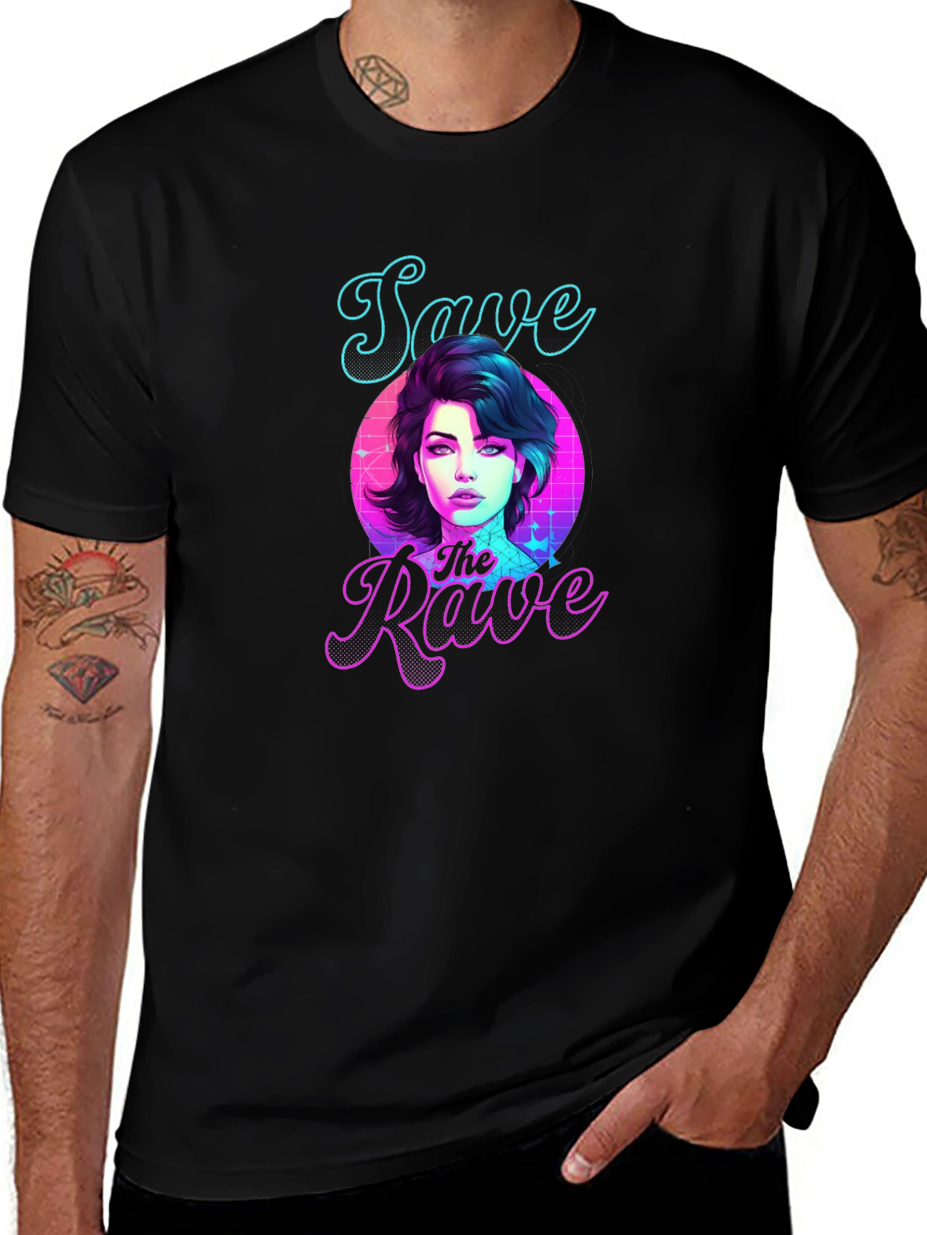 Save the Rave Retro Graphic T-Shirt