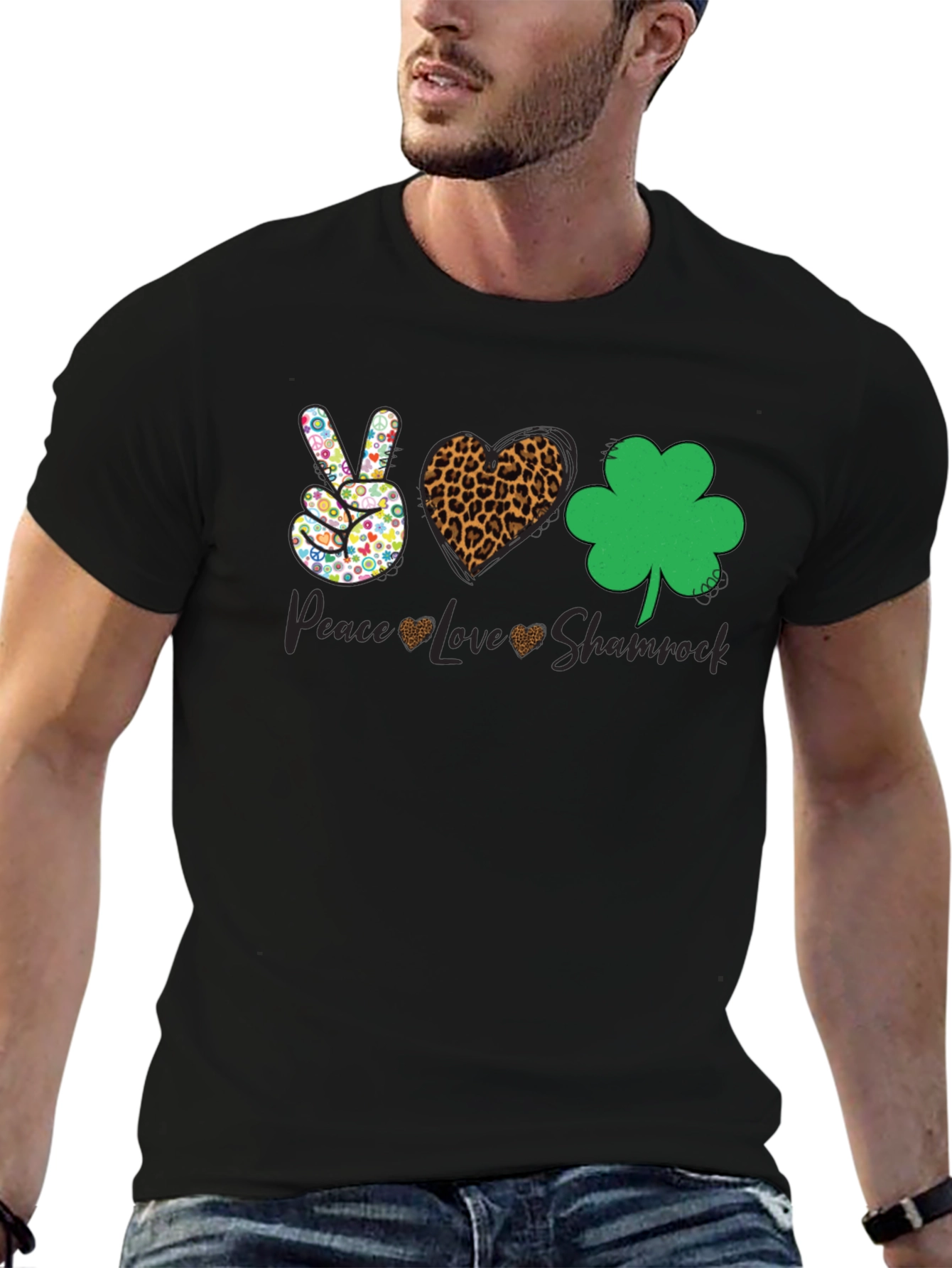 Peace Love Shamrock Graphic Tee