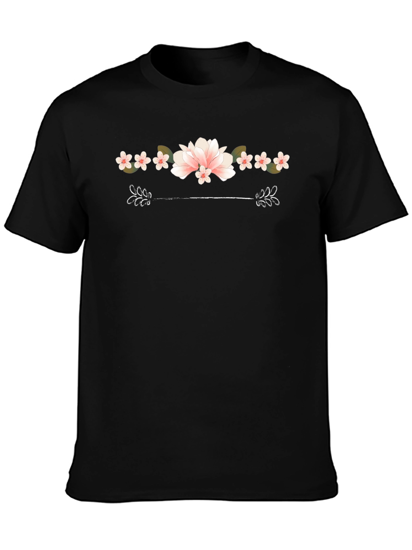 Floral Graphic Tee - Black