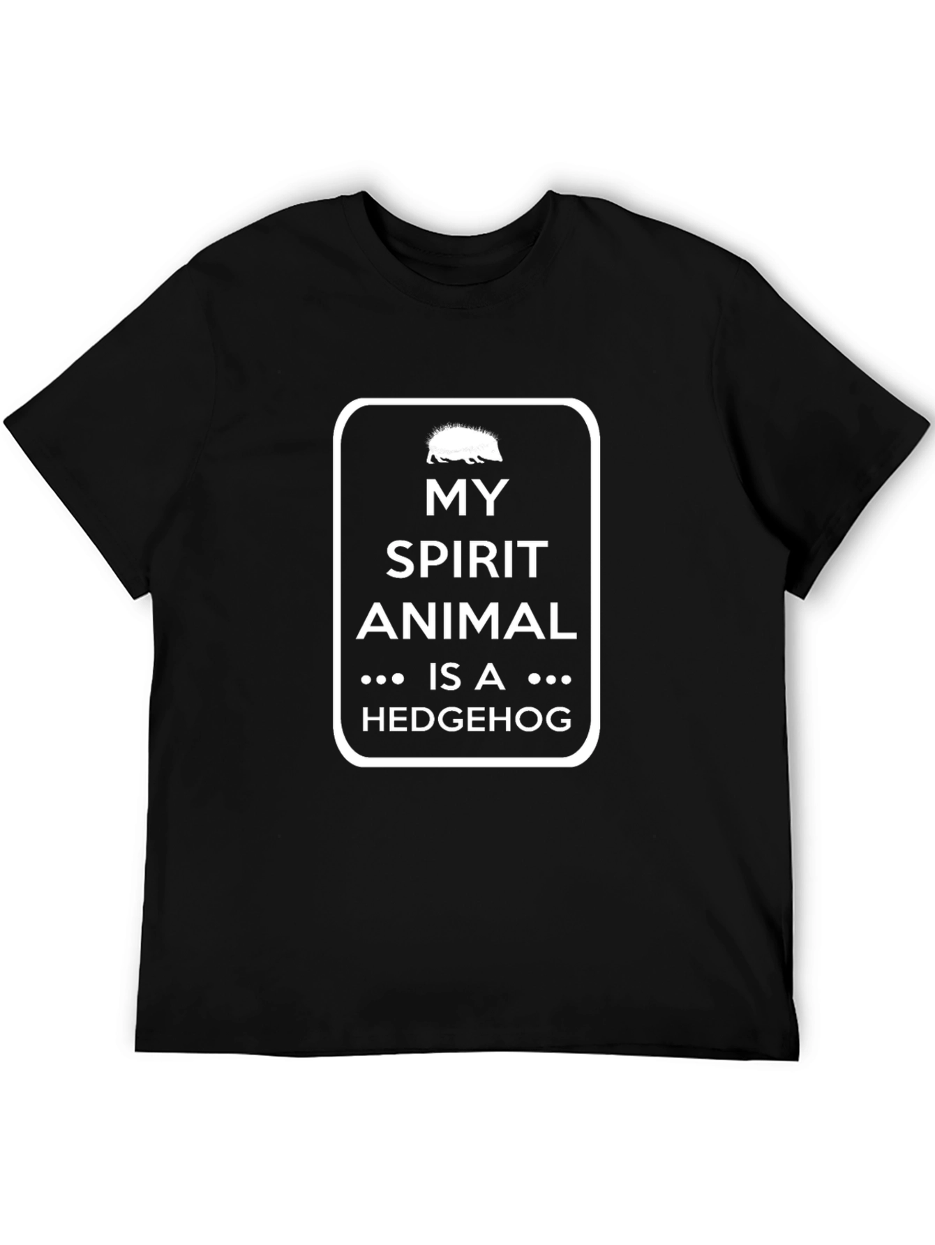 My Spirit Animal Hedgehog T-Shirt - Black