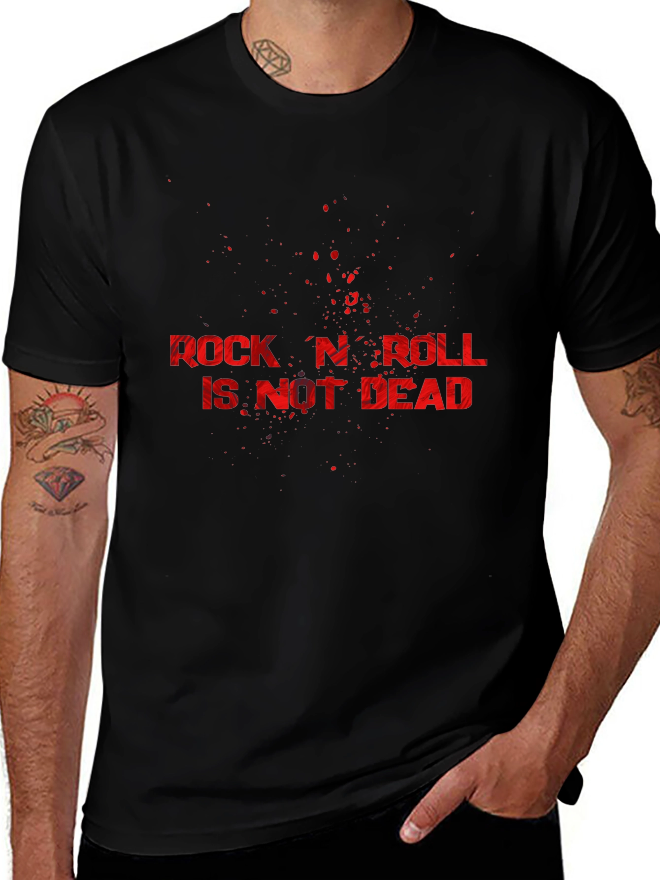 Rock N Roll Is Not Dead Black T-Shirt