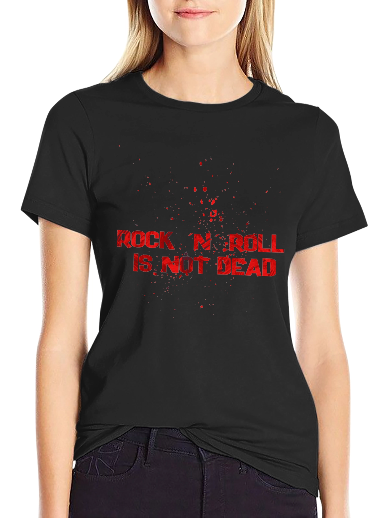Rock N Roll Is Not Dead Black T-Shirt
