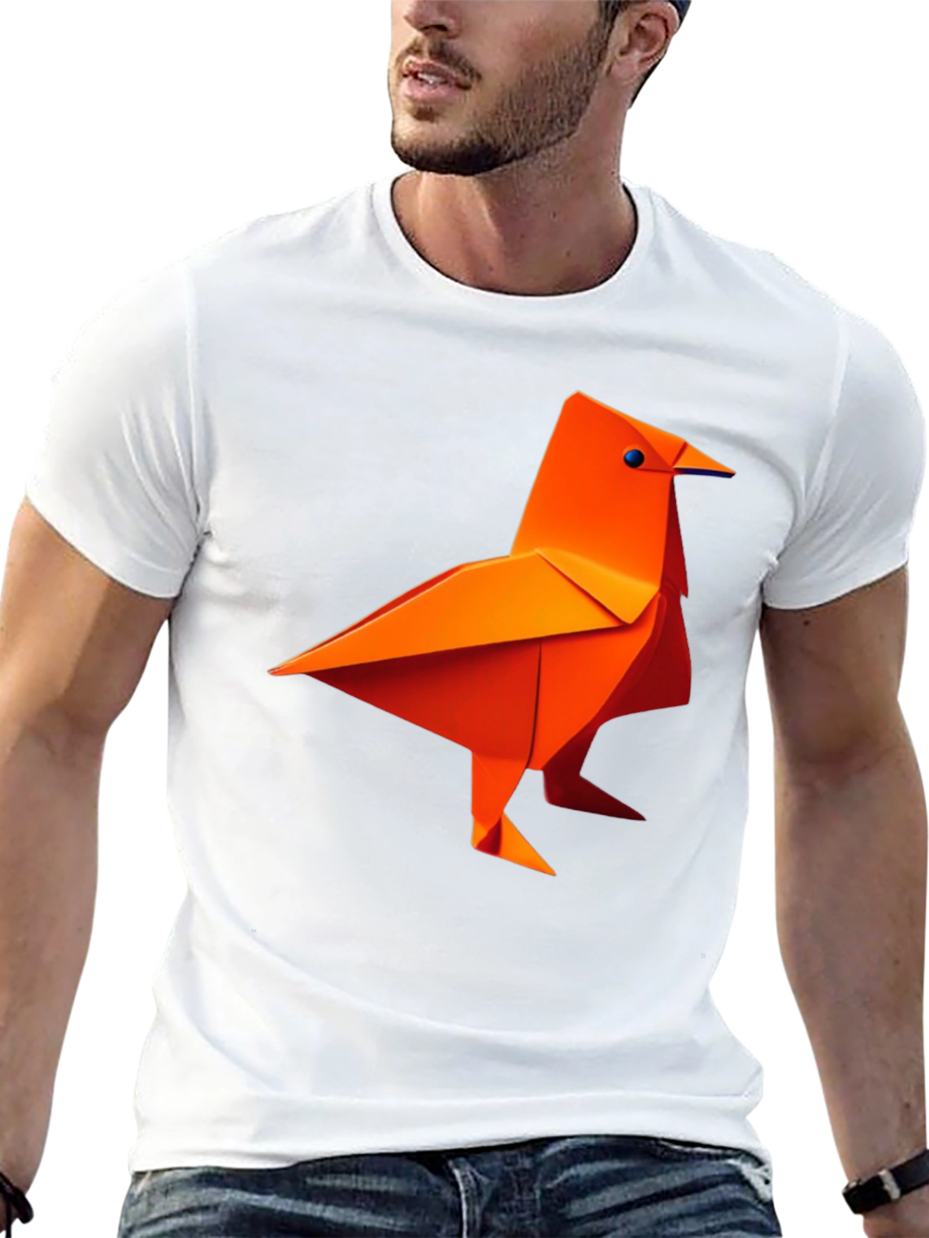 Origami Bird Graphic Tee - Stylish and Unique
