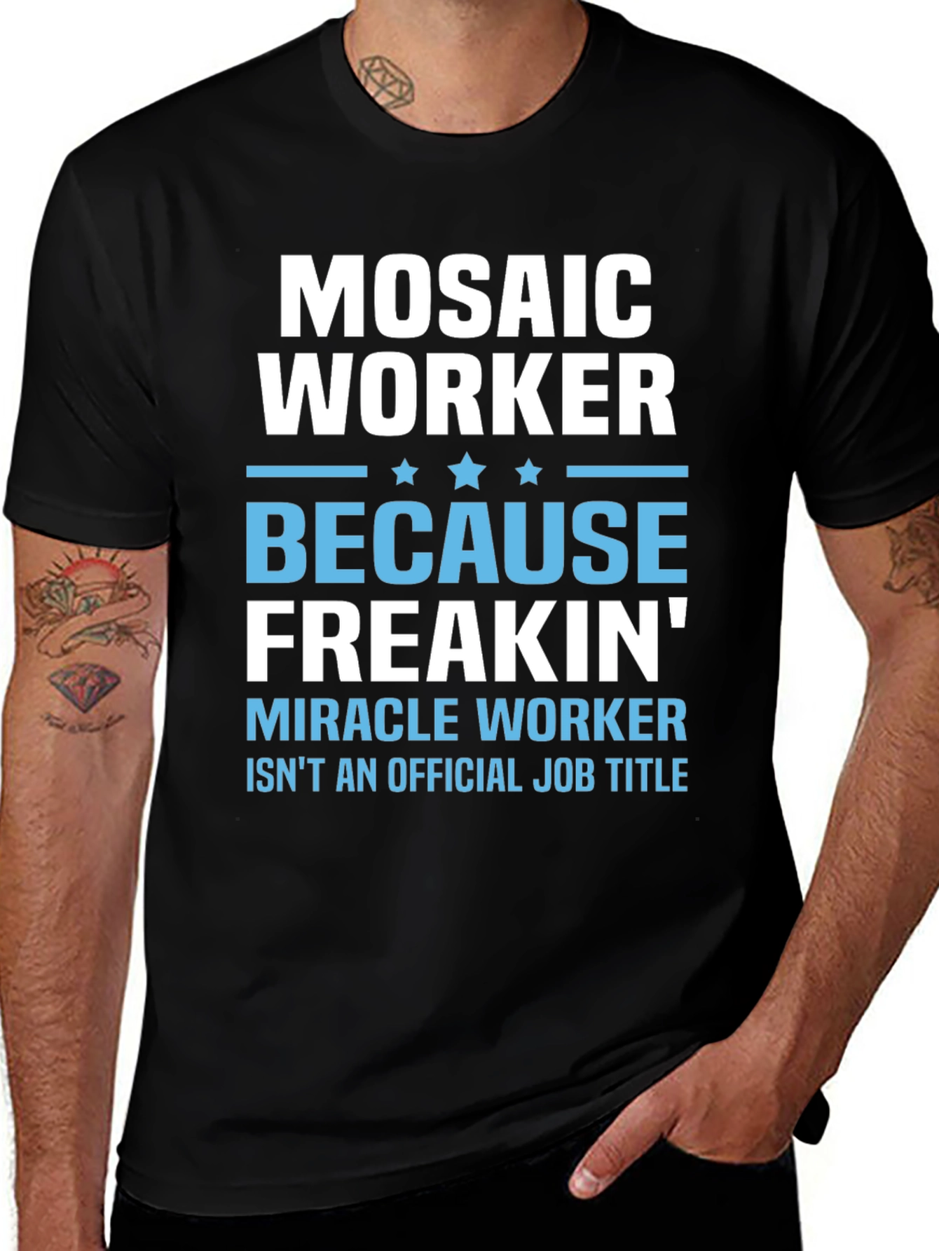 Mosaic Worker Funny Job Title T-Shirt