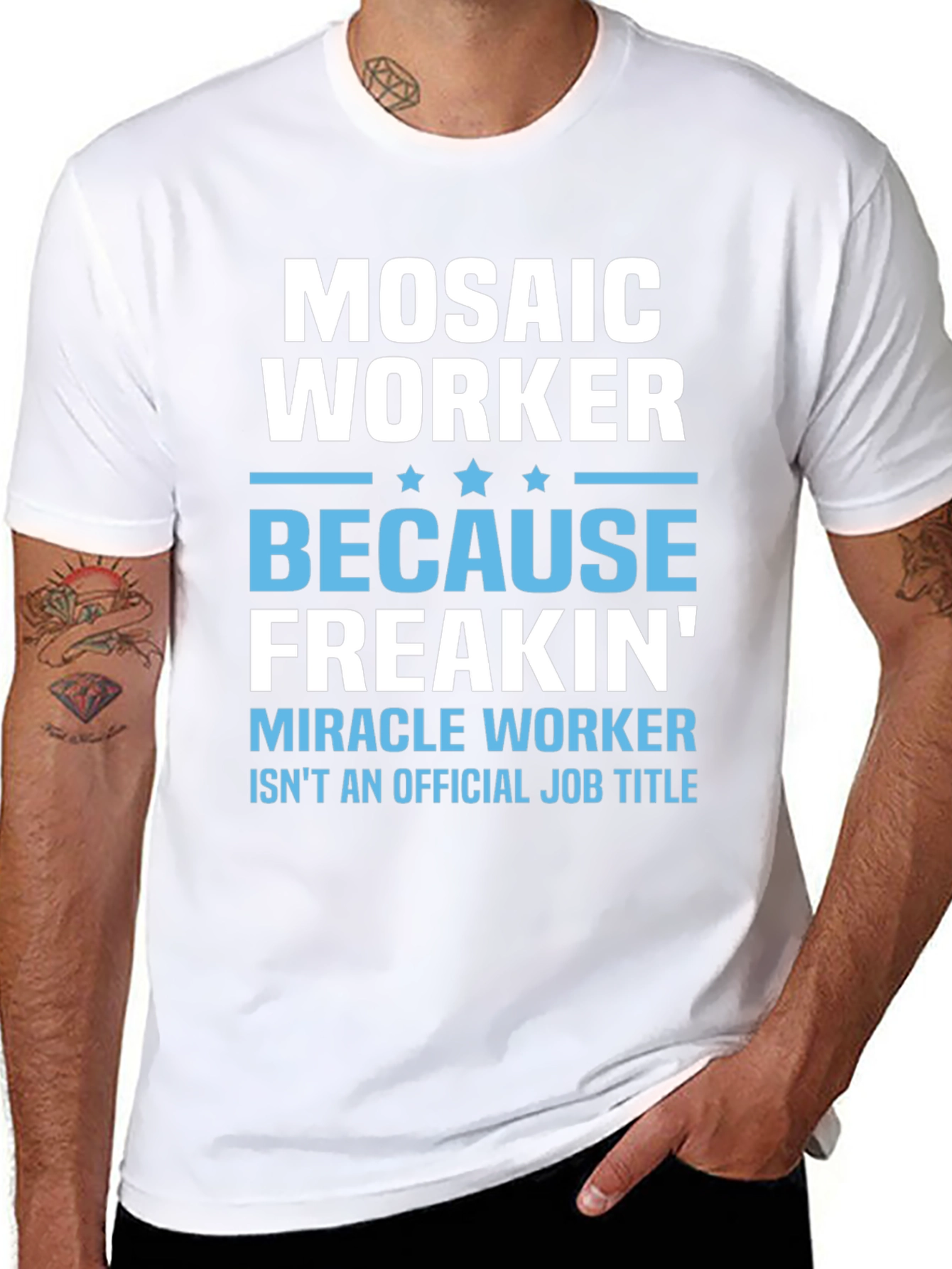 Mosaic Worker Funny Job Title T-Shirt