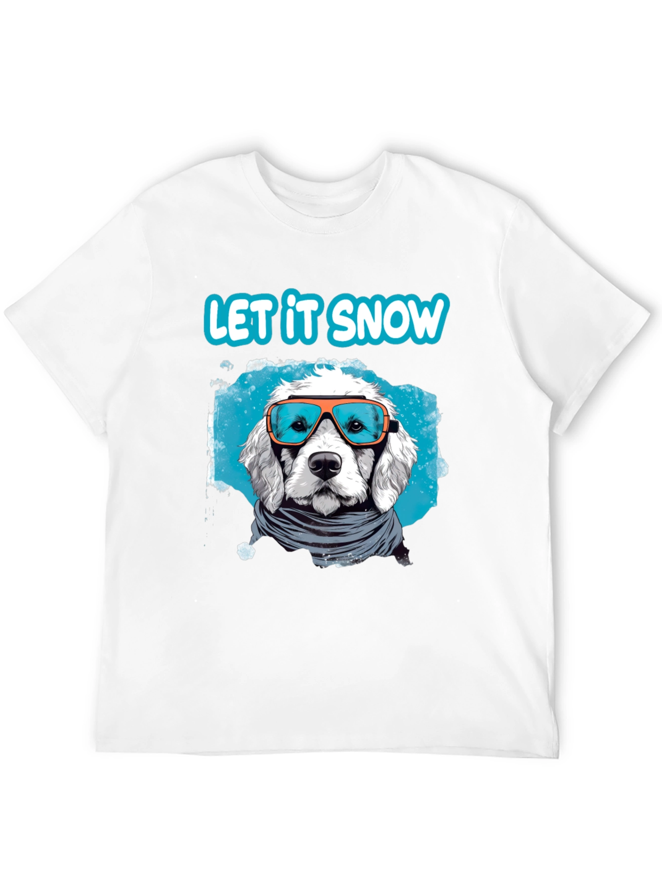 Let it Snow Dog T-Shirt - Winter Holiday Apparel