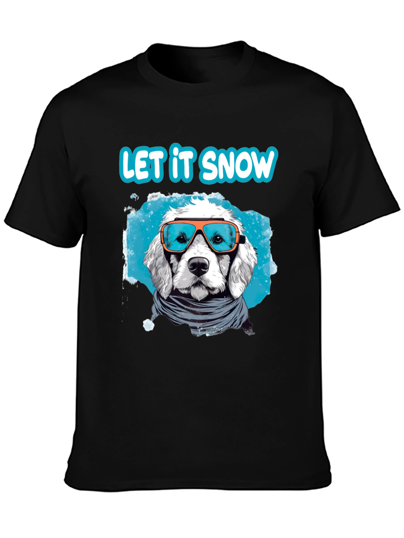 Let it Snow Dog T-Shirt - Winter Holiday Apparel