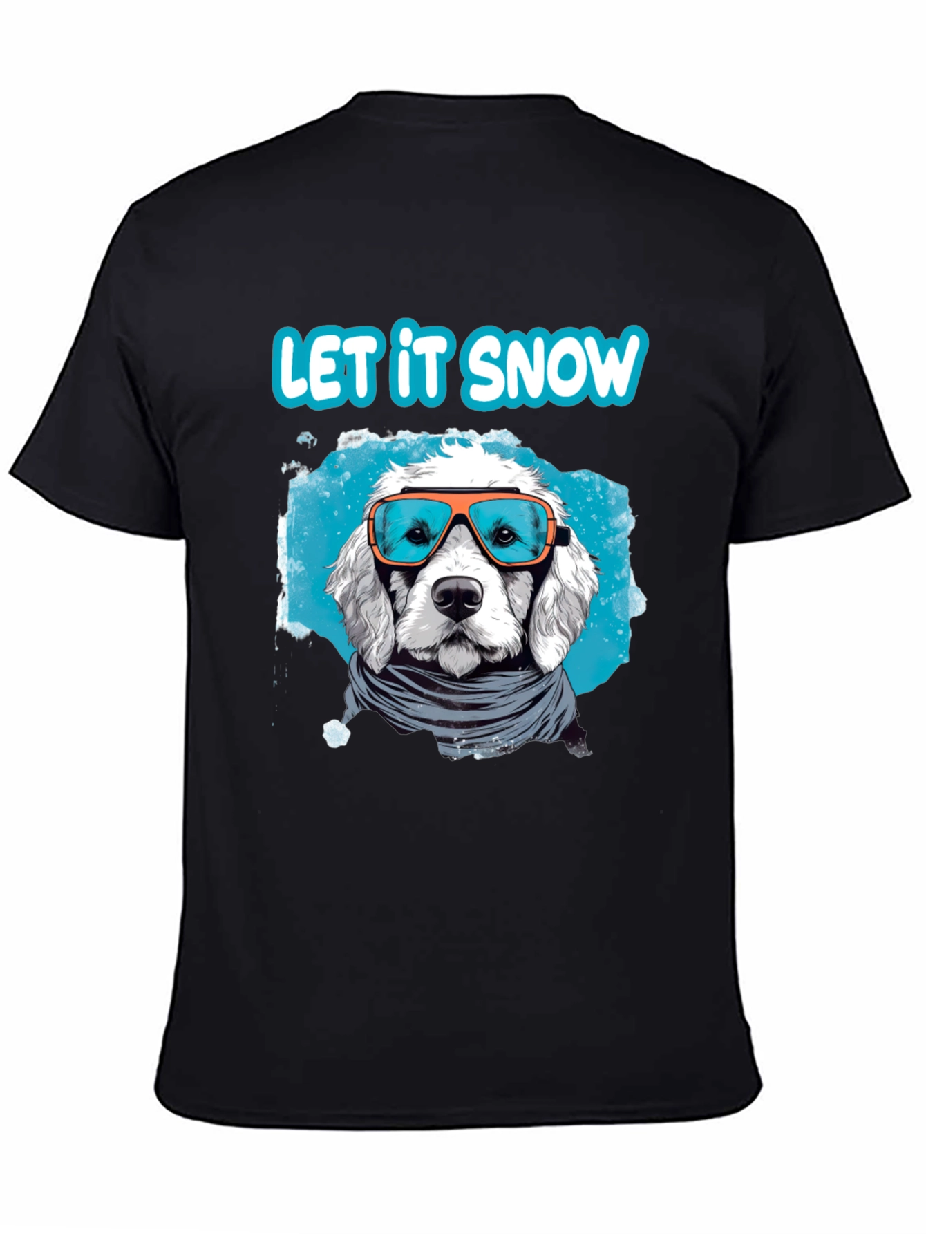Let it Snow Dog T-Shirt - Winter Holiday Apparel