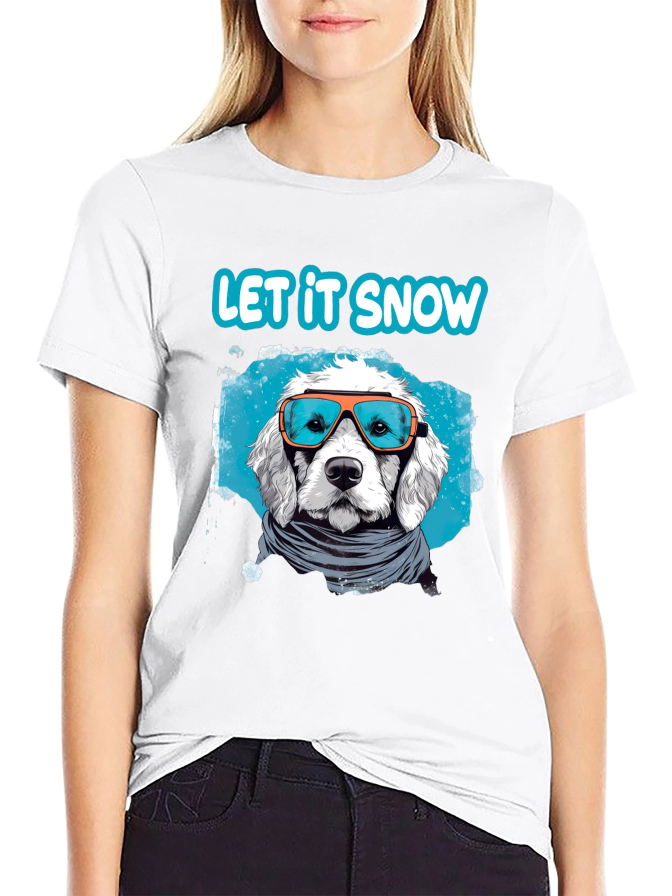 Let it Snow Dog T-Shirt - Winter Holiday Apparel