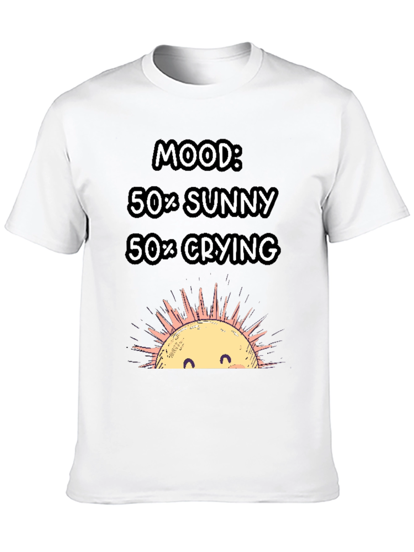 Mood 50% Sunny 50% Crying Graphic T-Shirt