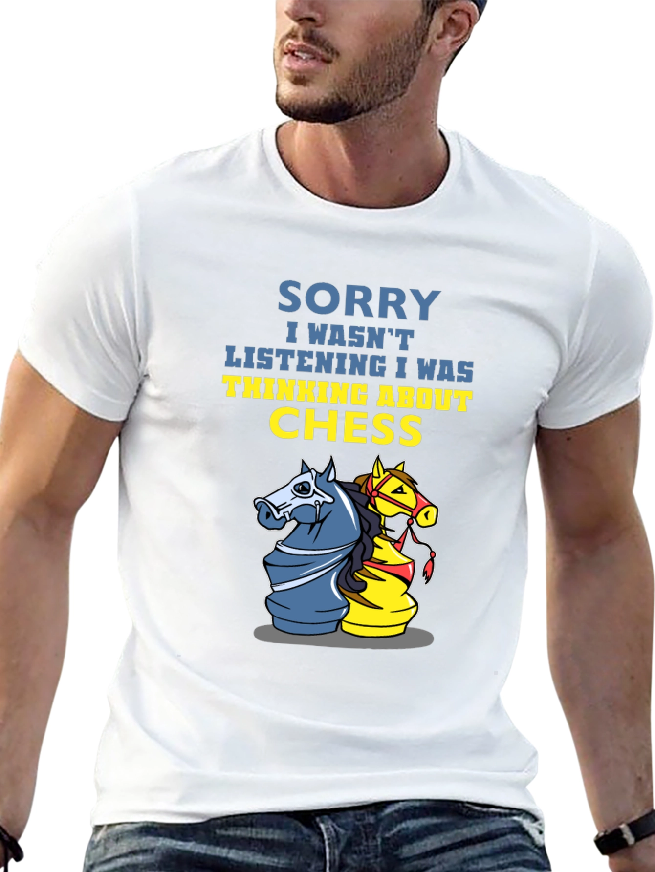 Chess Knight T-Shirt - Sorry Thinking About Chess