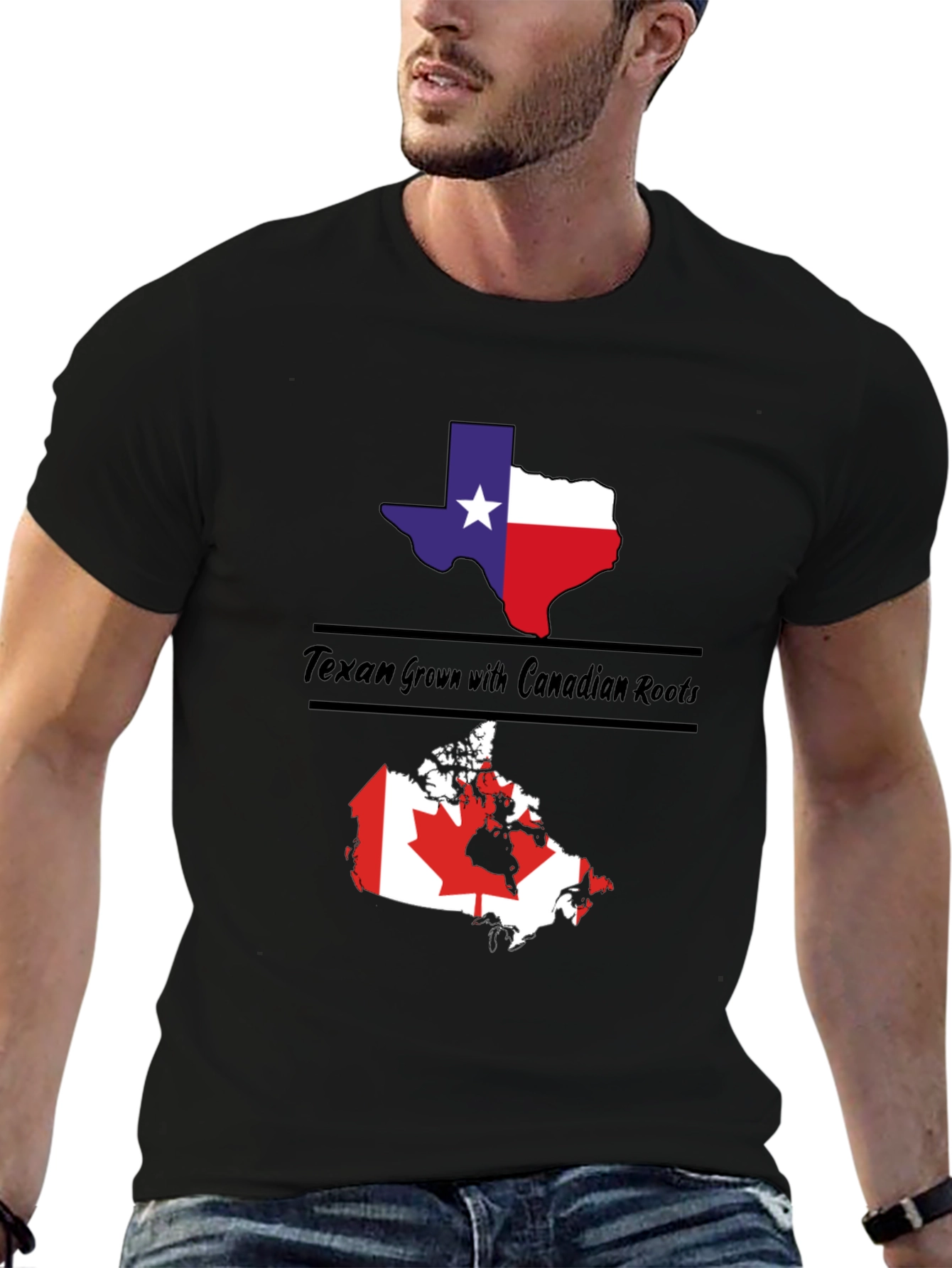 Texan Grown with Canadian Roots Graphic Tee