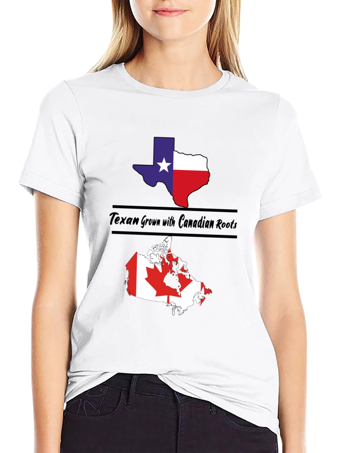 Texan Grown with Canadian Roots Graphic Tee