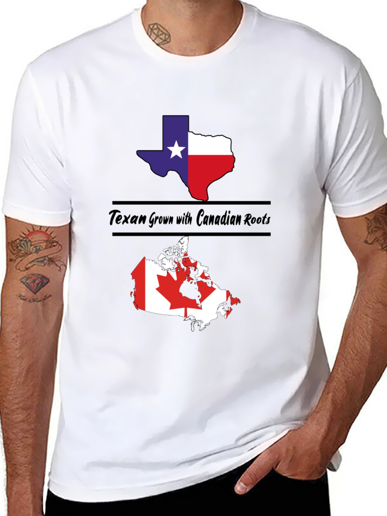 Texan Grown with Canadian Roots Graphic Tee