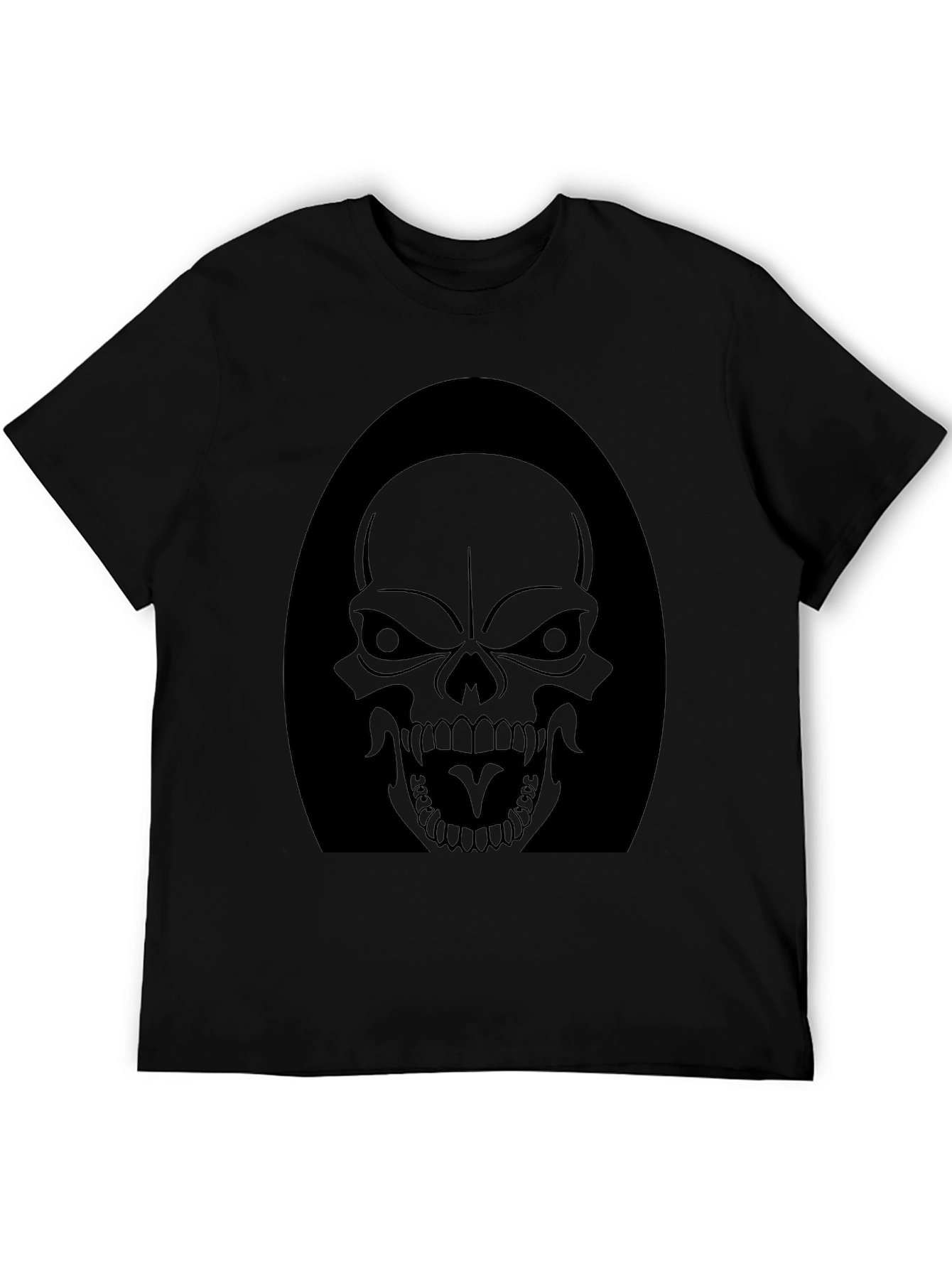 Black Skull Graphic Tee - Dark Reaper Design