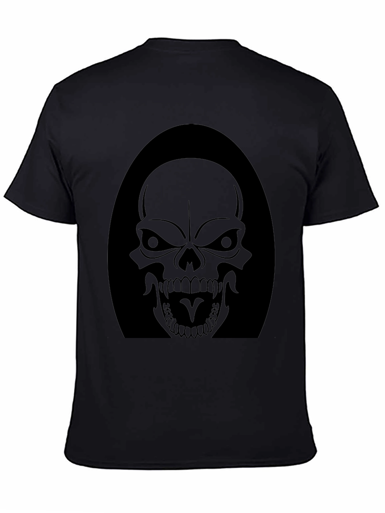 Black Skull Graphic Tee - Dark Reaper Design