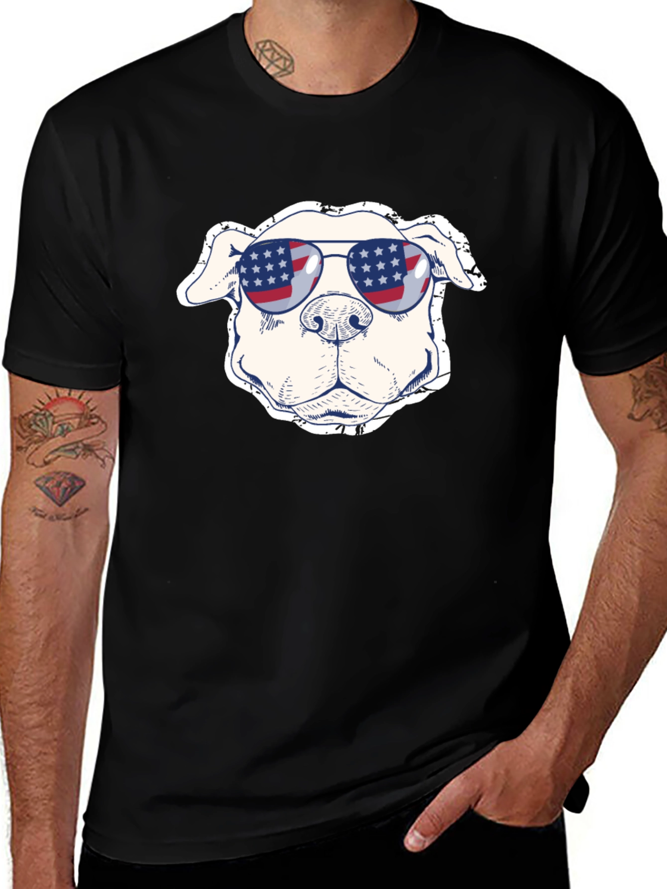 Patriotic Pitbull T-Shirt