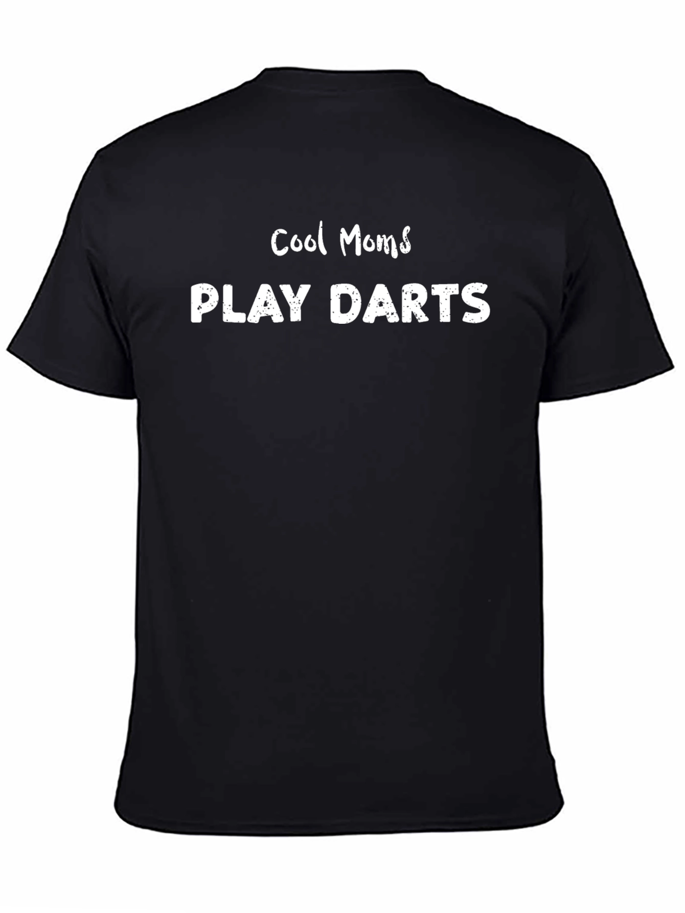 Cool Moms Play Darts Black Graphic Tee