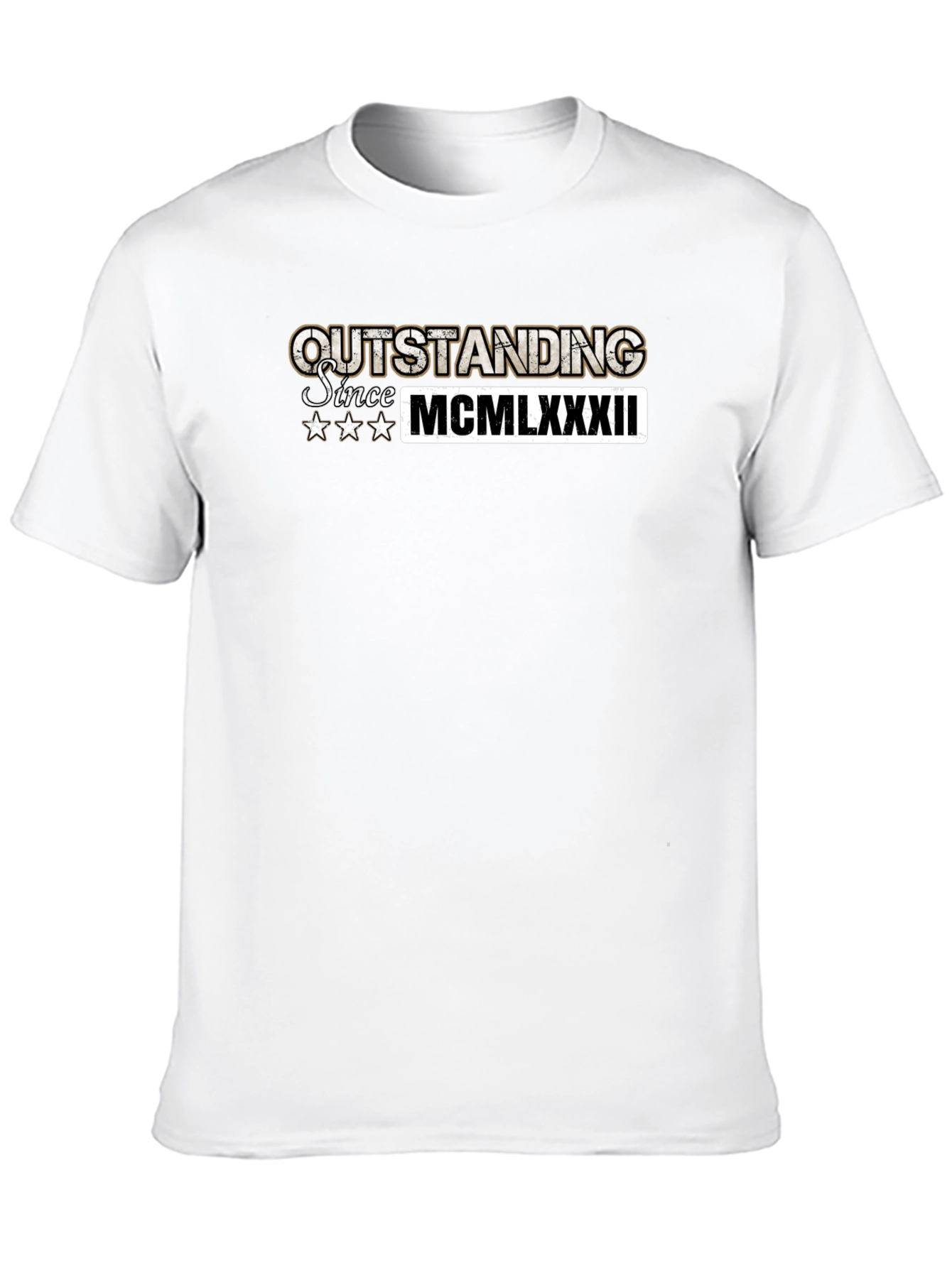Outstanding Since 1982 Mens Black T-Shirt