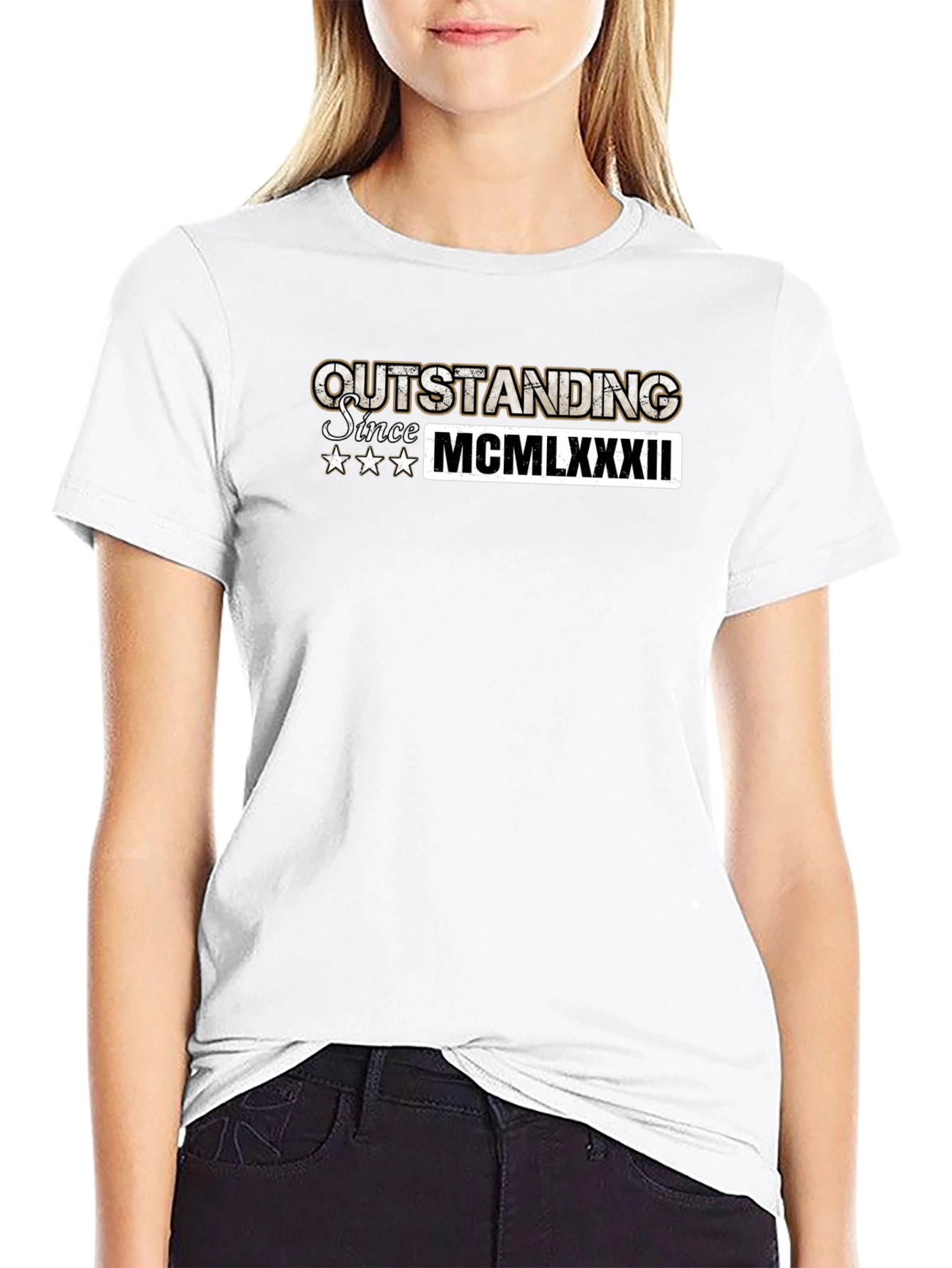 Outstanding Since 1982 Mens Black T-Shirt