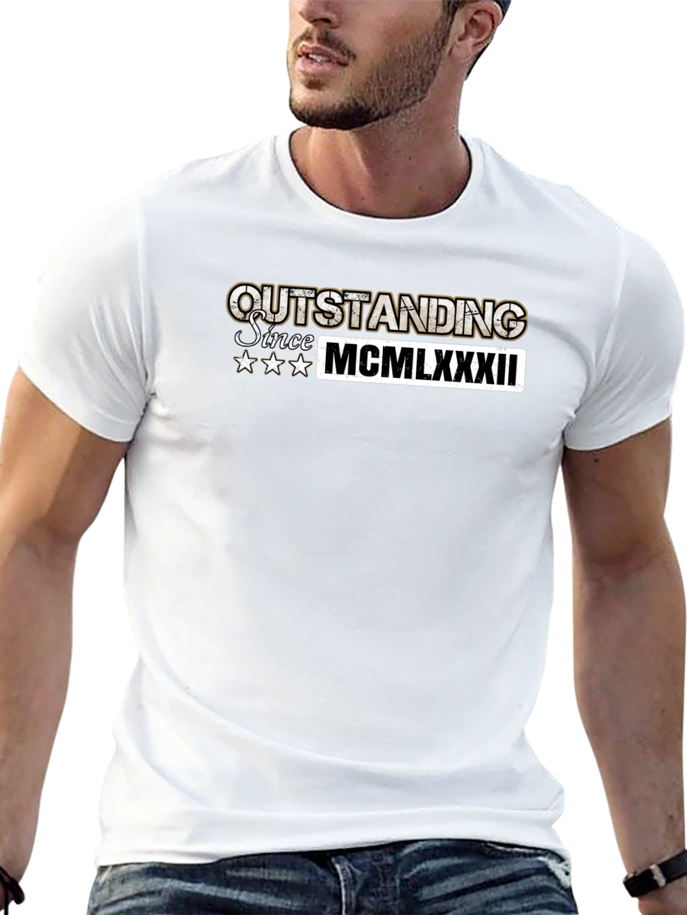 Outstanding Since 1982 Mens Black T-Shirt
