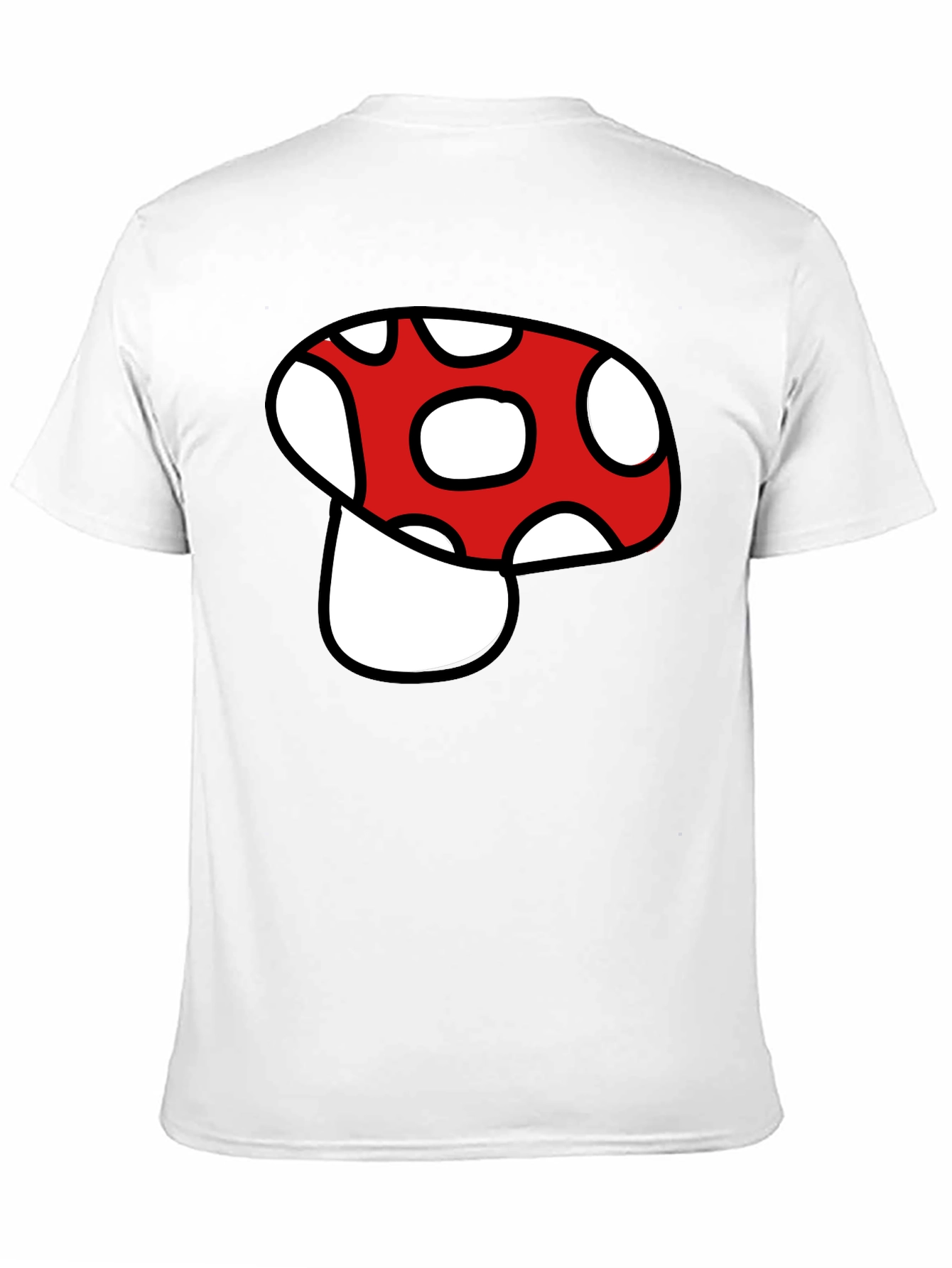 Mushroom Graphic Tee - Black Cotton Blend