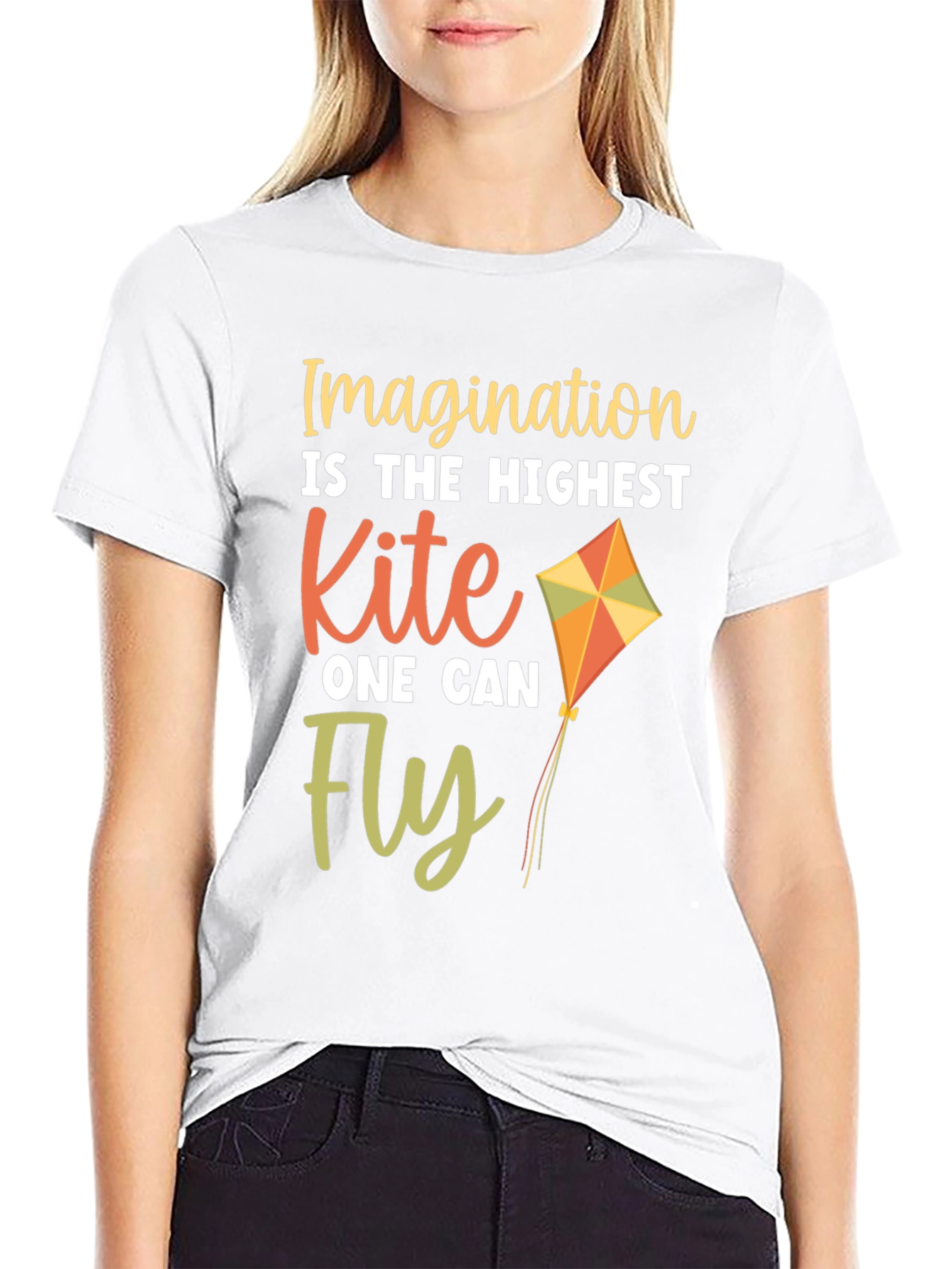 Imagination Kite Graphic T-Shirt - Black
