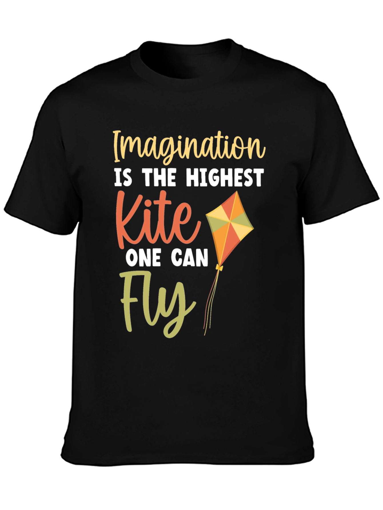 Imagination Kite Graphic T-Shirt - Black
