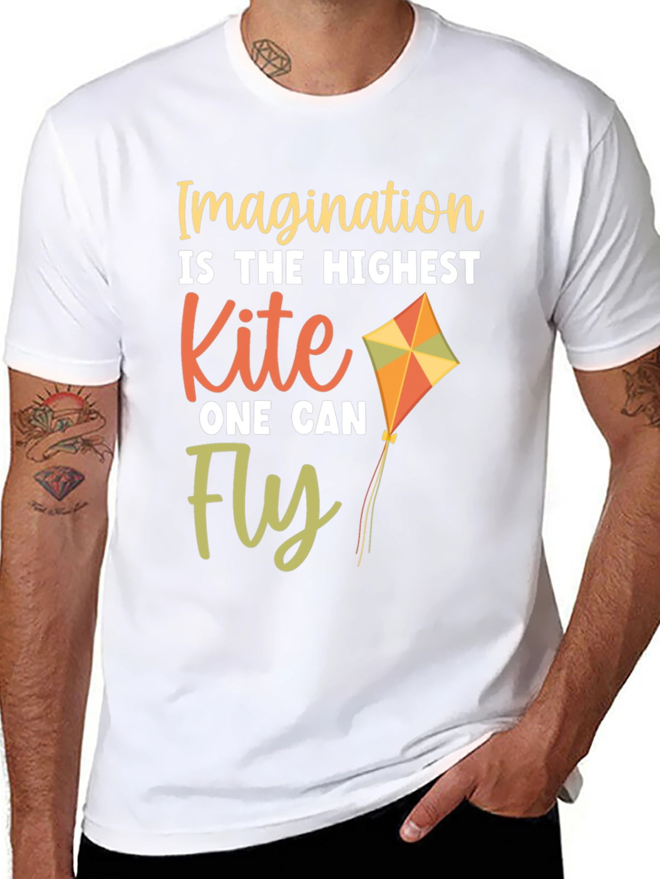 Imagination Kite Graphic T-Shirt - Black