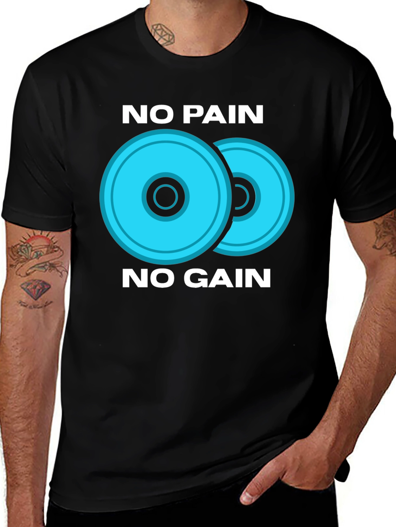 No Pain No Gain Fitness T-Shirt - Gym Motivation