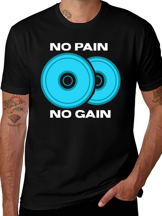 No Pain No Gain Fitness T-Shirt - Gym Motivation