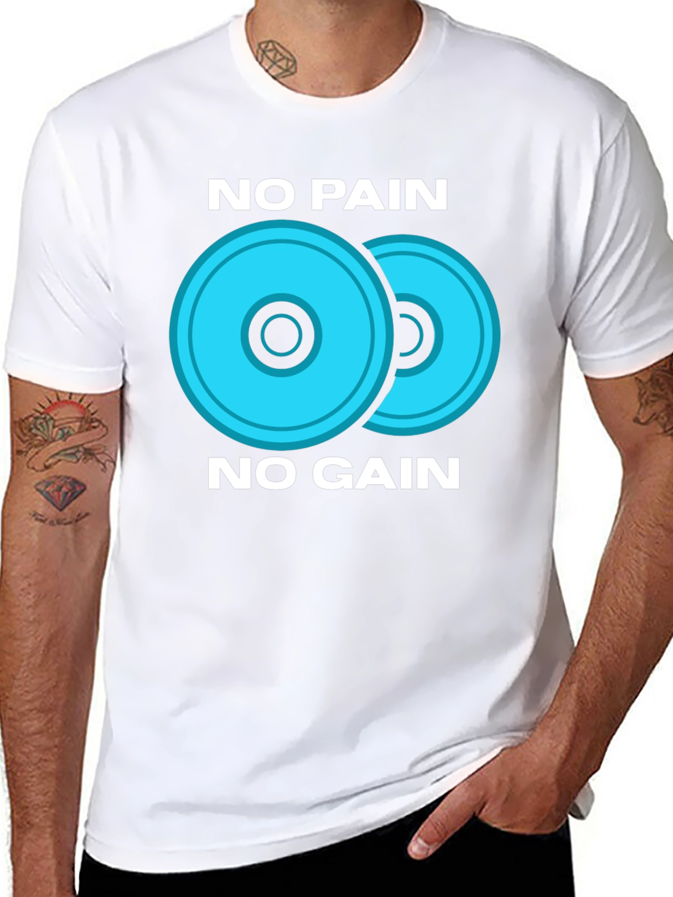 No Pain No Gain Fitness T-Shirt - Gym Motivation