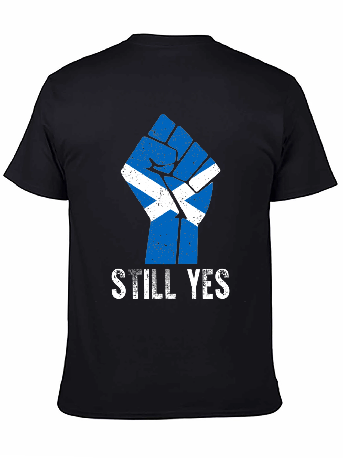 Scottish Independence Still Yes Fist Black T-Shirt