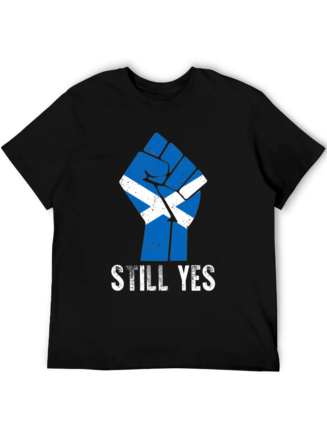Scottish Independence Still Yes Fist Black T-Shirt