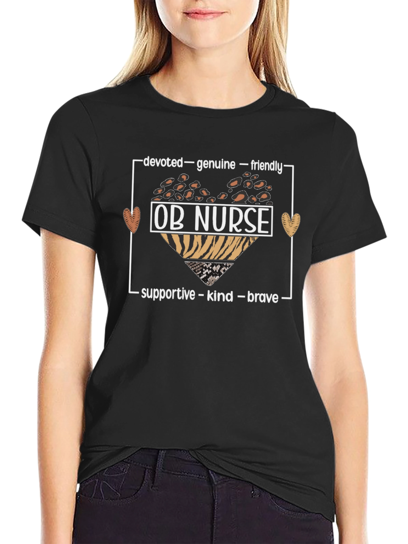 OB Nurse T-Shirt - Devoted Genuine Friendly