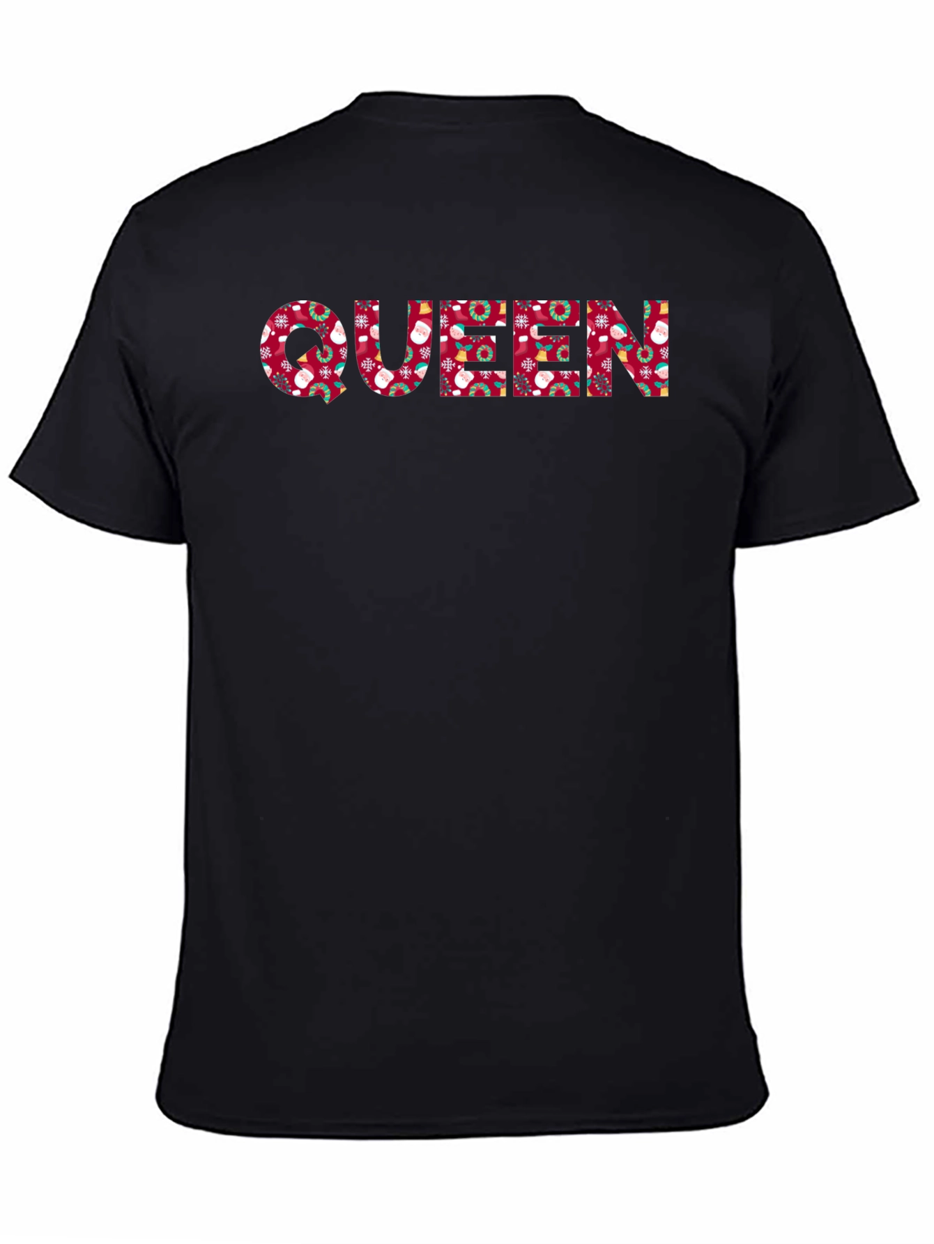 Queen Holiday Pattern Tee - Festive Christmas Shirt
