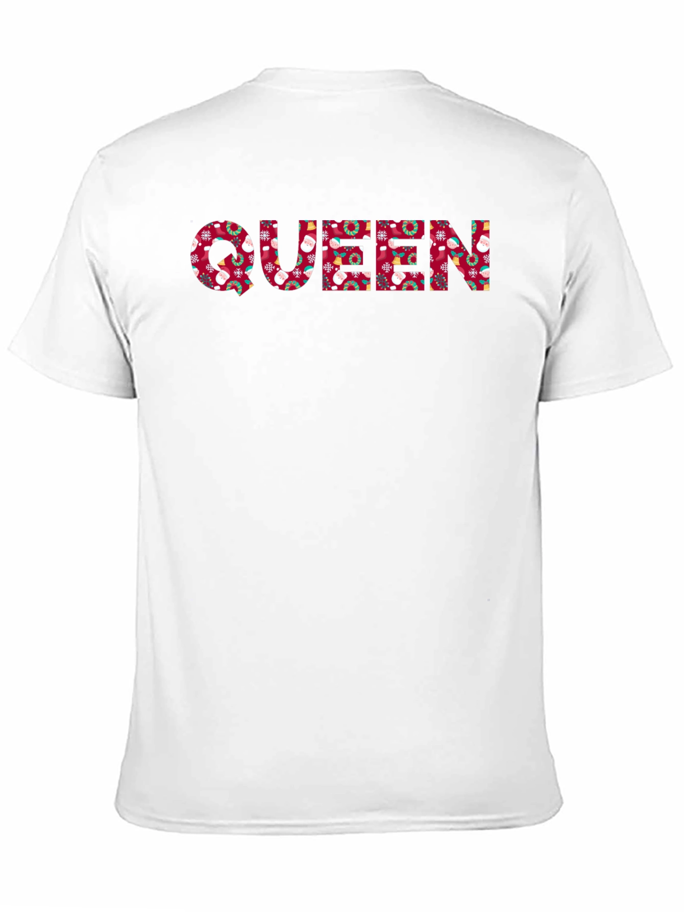 Queen Holiday Pattern Tee - Festive Christmas Shirt