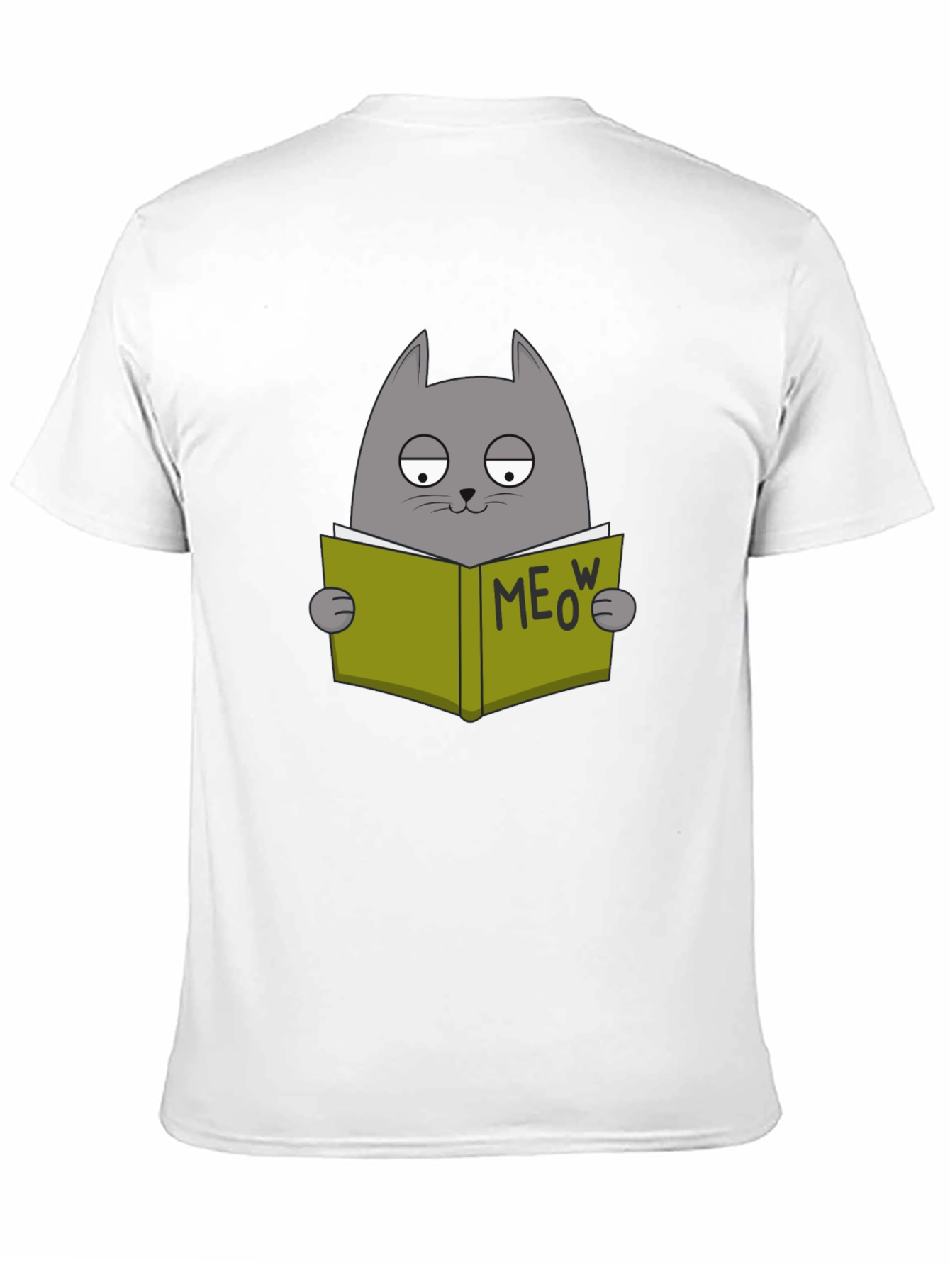 Cat Reading Book Meow T-Shirt