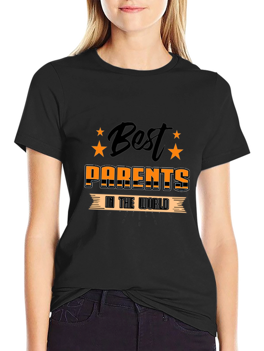 Best Parents in the World Black Graphic Tee