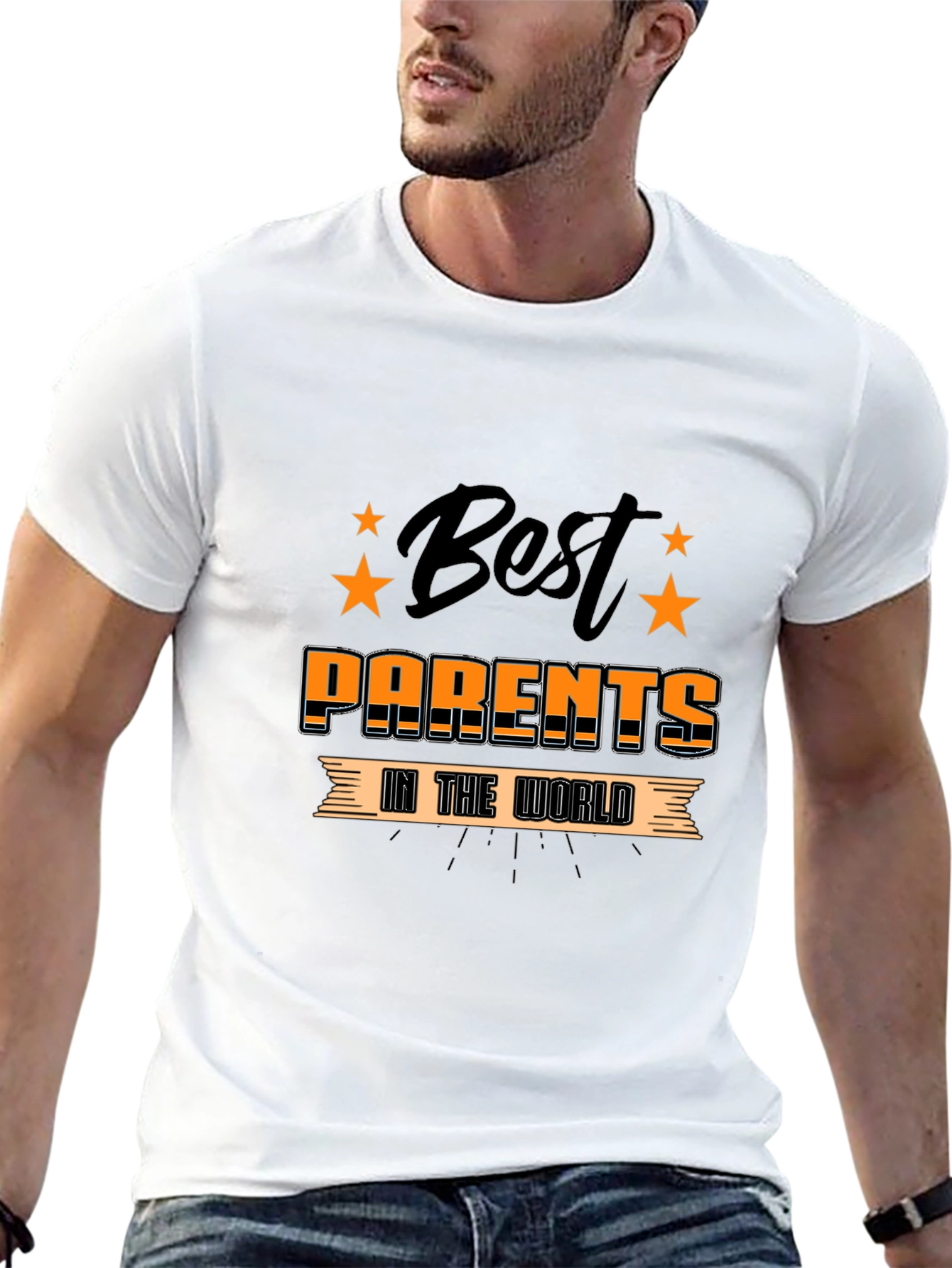 Best Parents in the World Black Graphic Tee