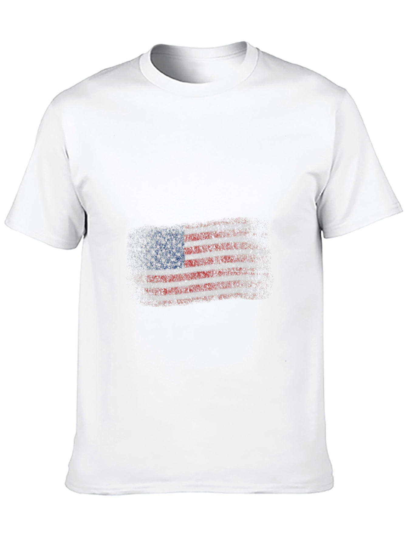 USA Flag Graphic Tee - Patriotic Mens Black T-Shirt