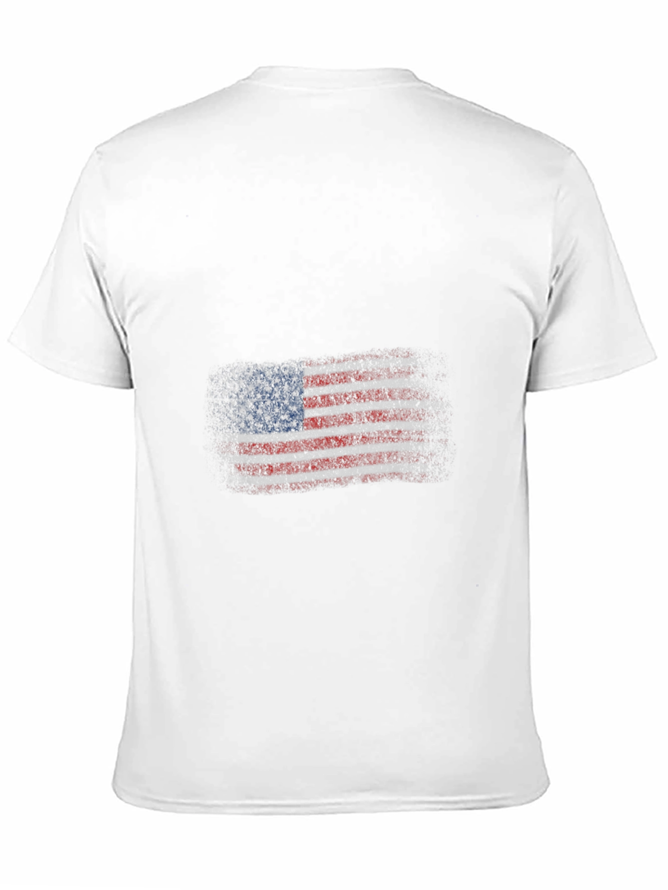USA Flag Graphic Tee - Patriotic Mens Black T-Shirt