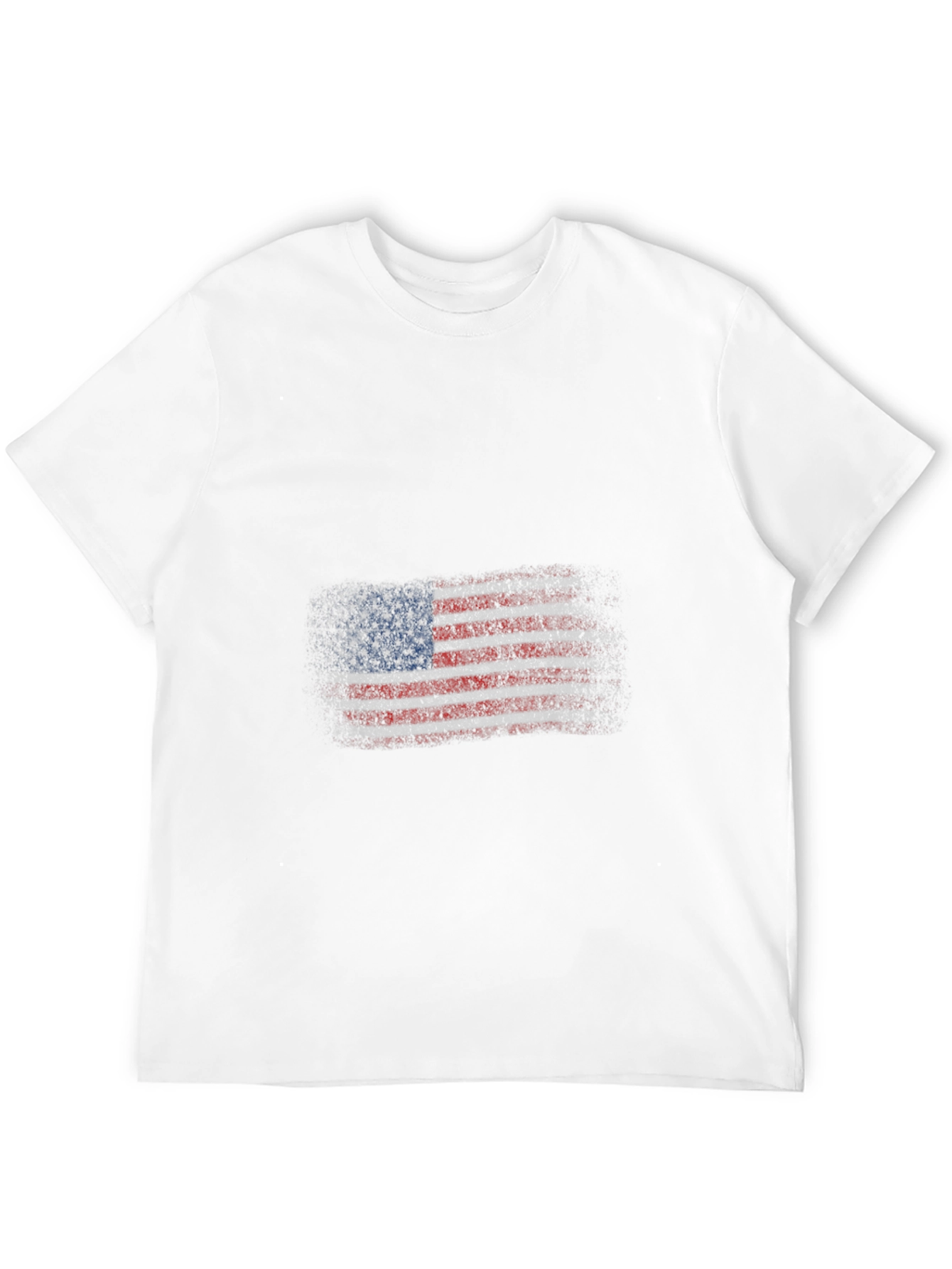 USA Flag Graphic Tee - Patriotic Mens Black T-Shirt