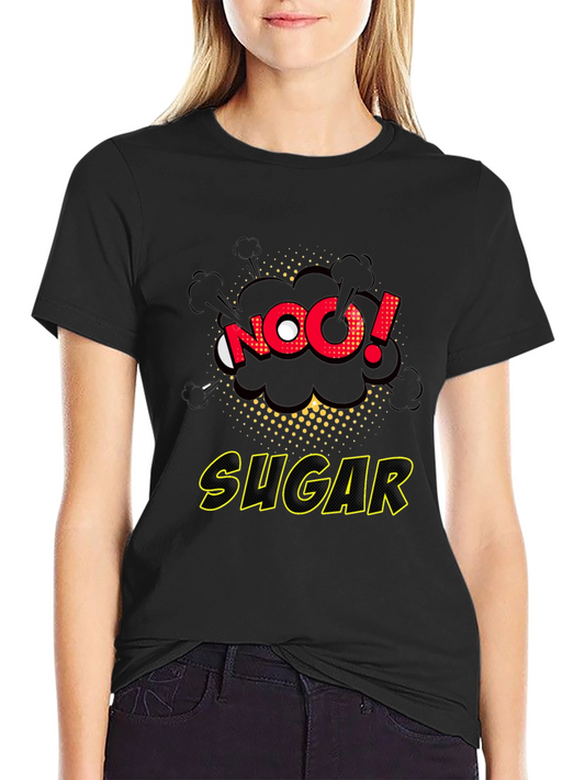 No Sugar Graphic Tee - Comic Book Style